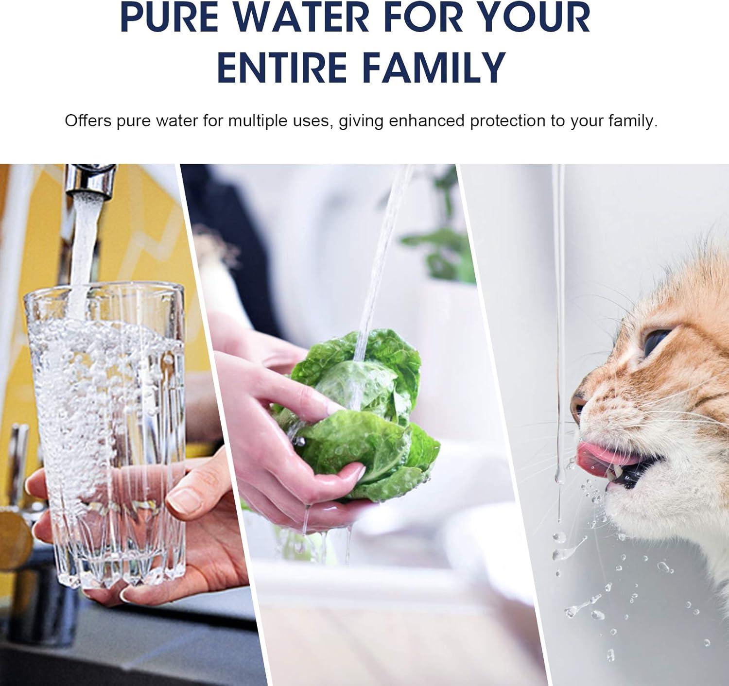 imageCrystala Filters 3USPF01 Under Sink Water Filter Compatible with Advanced 3USPF01 3USMAXF01H 3USPF01H RP78702 K00337 K00338 Water Filter 2 Packs
