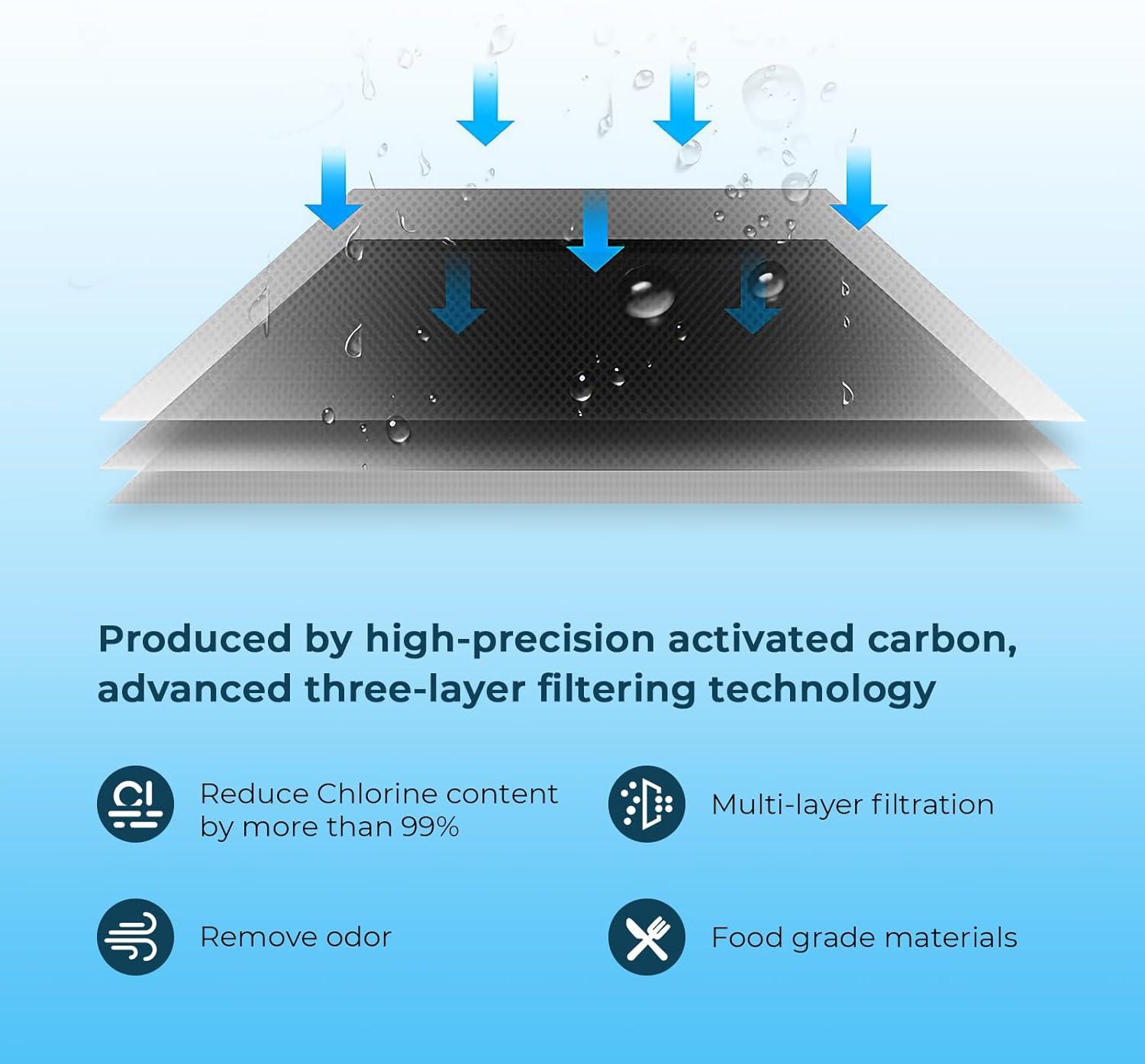 imageCrystala Filters 644845 Refrigerator Water Filter Replacement for Bosch Ultra Clarity 9000077104 9000194412 644845 B26FT70SNS B22CS80SNS B22CS50SNS Haier 0060820860 Miele KWF1000 3 pack