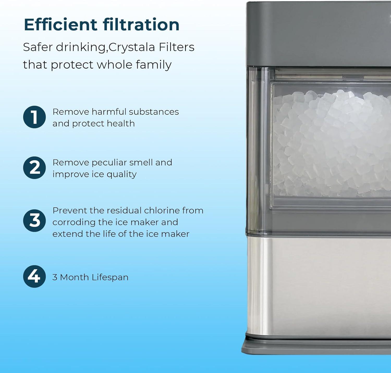imageCrystala Filters Replacement for GE Profile Opal Ice Maker Filter NSF 42 Certified ge opal ice maker filter opal ice maker filter replacement Easy Install 3 Pack3 Count Pack of 1