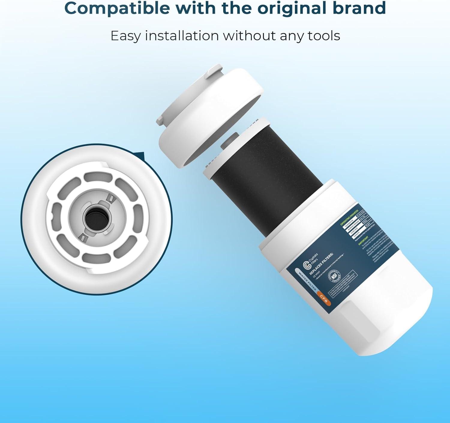 imageCrystala Filters Water Filter Compatible with MWF SmartWater MWFA MWFP GWF GWFA Kenmore 9991 469991 HDX FMG1 WFC1201 1 PackStandard