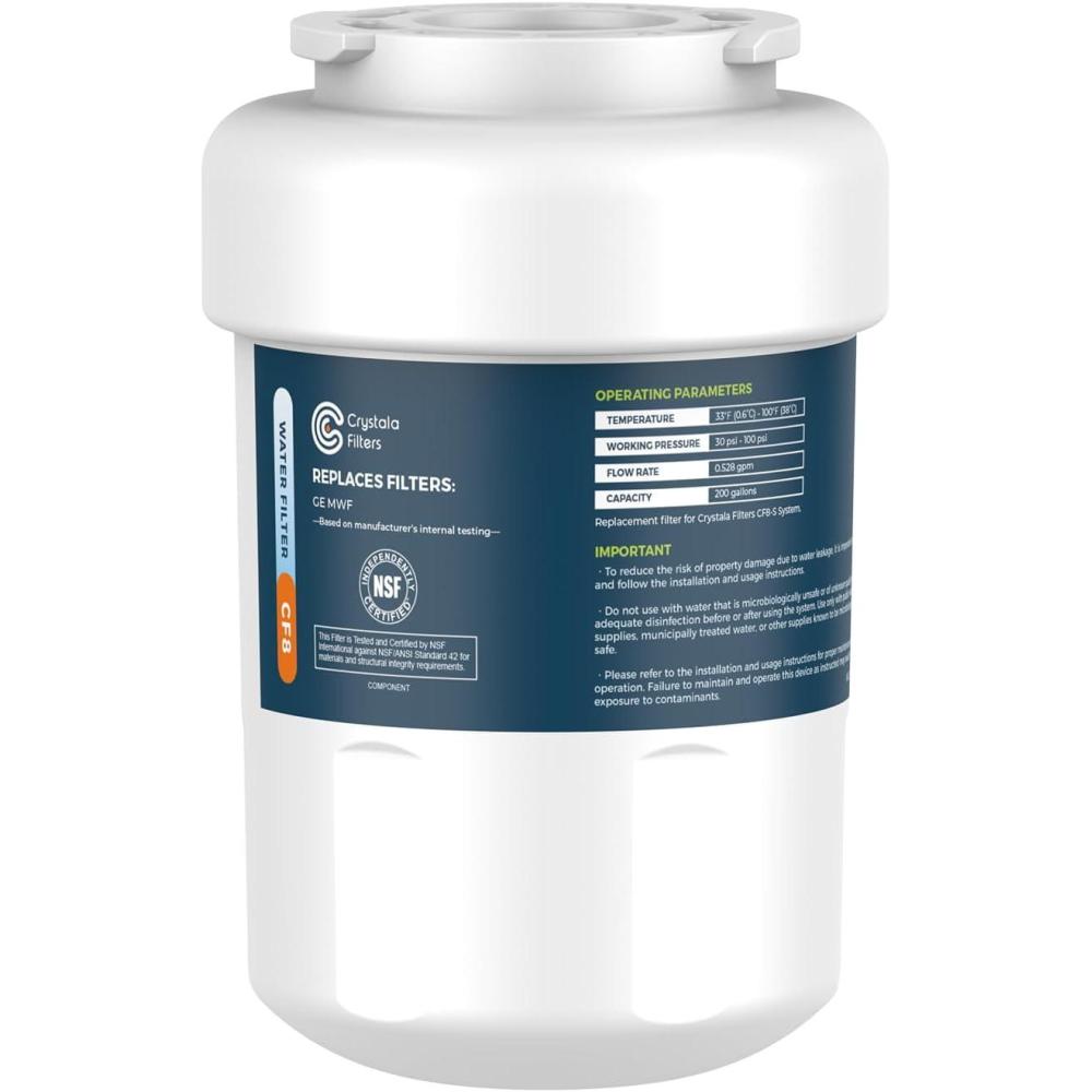 imageCrystala Filters Water Filter Compatible with MWF SmartWater MWFA MWFP GWF GWFA Kenmore 9991 469991 HDX FMG1 WFC1201 1 PackStandard