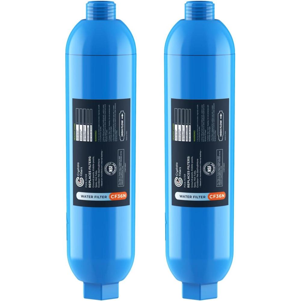 imageCrystala Garden Hose End PreFilter for Swimming Pool Hot Tubs Spa Inflatable Pool Ponds Greatly Reduces Bad Taste Odors Chlorin and Sediment up to 8000 Gallons 1 Pack2 Count Pack of 1
