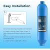 imageCRYSTALA RVCamper Water Filter Inline Water Filter Effectively Reduces Bad Taste Odors Chlorine and Sediment for RVs and Marines 1 Pack Filter with 1 Flexible Hose Protector3 CountPack of 1