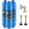 imageCRYSTALA RVCamper Water Filter Inline Water Filter Effectively Reduces Bad Taste Odors Chlorine and Sediment for RVs and Marines 1 Pack Filter with 1 Flexible Hose Protector3 CountPack of 1