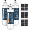 imageCrystala Filters Replacement for LG LT700PADQ36006101 Water Filter NSF 42 Compatible with Kenmore Clear 9690 469690 ADQ36006101 ADQ36006102 LFX28968ST ampamp LT120F 3 Packs33Count Pack of 1
