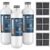 imageCrystala LT1000PC Replacement Water Filter Compatible with LT1000PCPCS LT1000PC LT1000PC MDJ64844601 ADQ747935 ADQ74793504 Water Filter and LT120F ADQ73334008 Fresh Air Filter 3 Pack33 Count Pack of 1