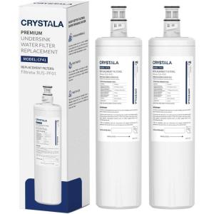 imageCrystala Filters 3USPF01 Under Sink Water Filter Compatible with Advanced 3USPF01 3USMAXF01H 3USPF01H RP78702 K00337 K00338 Water Filter 2 Packs