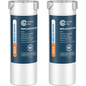 imageCrystala Filters Compatible with GE XWF Water Filter Replacement for GE SmartWater Refrigerator Water Filter 2 PACK