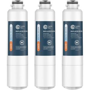 imageCrystala Filters Compatible with Samsung DA2900020B Refrigerator Water Filter DA2900020AB DA2900020B1 HAFCINEXP 469101 RF4267HARS RF25HMEDBSR RF28HMEDBSR RS25J500DSR 3 Pack3 Count Pack of 1