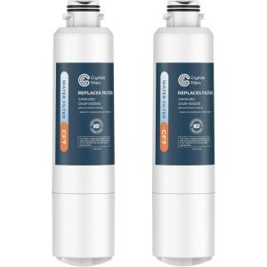 imageCrystala Filters Compatible with Samsung DA2900020B Refrigerator Water Filter DA2900020AB DA2900020B1 HAFCINEXP 469101 RF4267HARS RF25HMEDBSR RF28HMEDBSR RS25J500DSR 3 Pack2 Count Pack of 1
