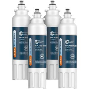 imageCrystala Filters LT800P Refrigerator Water Filter Compatible with LT800P ADQ73613401 ADQ73613402 ADQ73613408 ADQ75795104 Kenmore 9490 469490 LSXS26326S LMXC23746S LMXC23746D Pack of 44 Count Pack of 1