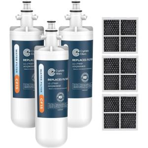 imageCrystala Filters Replacement for LG LT700PADQ36006101 Water Filter NSF 42 Compatible with Kenmore Clear 9690 469690 ADQ36006101 ADQ36006102 LFX28968ST ampamp LT120F 3 Packs33Count Pack of 1