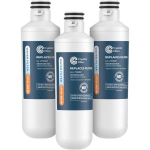 imageCrystala LT1000PC Replacement Water Filter Compatible with LT1000PCPCS LT1000PC LT1000PC MDJ64844601 ADQ747935 ADQ74793504 Water Filter and LT120F ADQ73334008 Fresh Air Filter 3 Pack3 Count Pack of 1